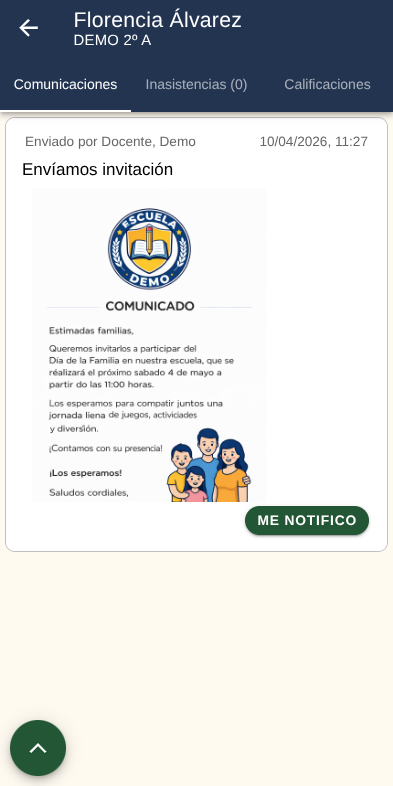 Comunicaciones del hijo